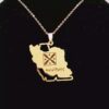 RVS Ketting Kaart van Iran – Kaveh Vlag Design