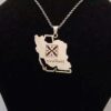 RVS Ketting Kaart van Iran – Kaveh Vlag Design