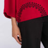 Damesblouse met Driekwartmouwen – Rood Linnen