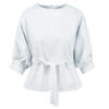 Damesblouse met Driekwartmouwen – Wit Gestreept