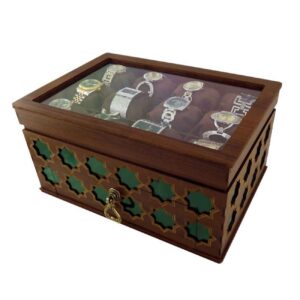 Gelaagde Houten Horloge Organizer