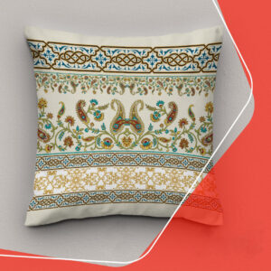 Fluwelen Perzisch geïnspireerde kussenhoes met paisley bloemenprint (2x)