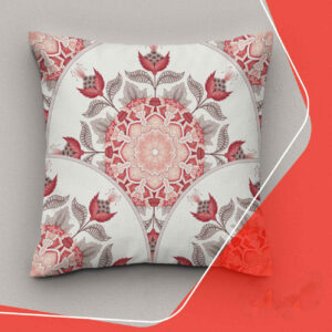 Fluwelen kussenhoes met vintage geometrisch bloemenpatroon (2x)