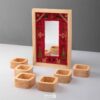 Houten Haft Seen Set met Spiegel & Tapijtlijst