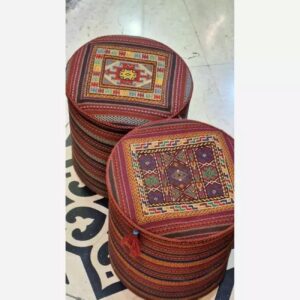 Traditionele Perzische Kilim Poef – Handgemaakt Luxe