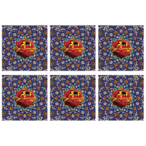Traditionele Perzische Miniatuur Tafelmat – Set van 6