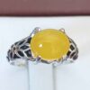 Traditionele Perzische Zilveren Ring met Sharaf al-Shams Kalligrafie