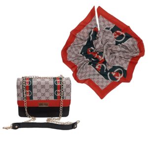 Trendy kettinghandtas en sjaalcombinatie – Stijlvol & uniek design