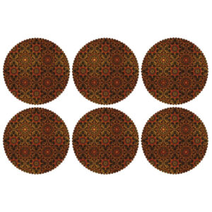Unieke Geometrische Bloemenprint Placemat – Set van 6