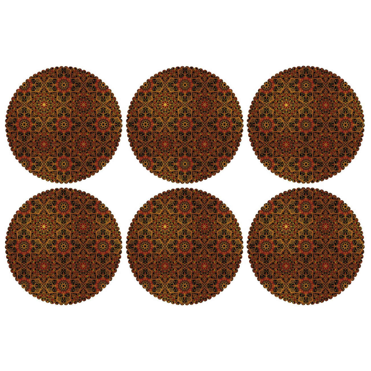 Unieke Geometrische Bloemenprint Placemat – Set van 6
