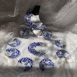 Vitarail Haft-seen Set Luxe – Blauw Bloemontwerp (9-delig)