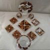 Vitarail Haft-seen Set Roya – Bruin Bloemontwerp (11-delig)