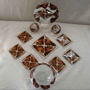 Vitarail Haft-seen Set Roya – Bruin Bloemontwerp (11-delig)