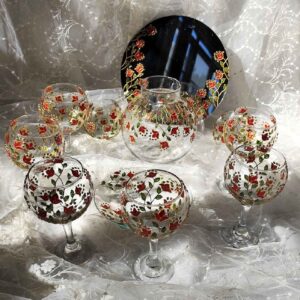 Vitarail Haft-seen Set – Rood Bloemontwerp (11-delig)