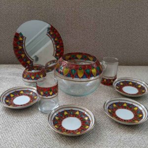 Vitarail Haft-seen Set – Rood Geometrisch (11-delig)
