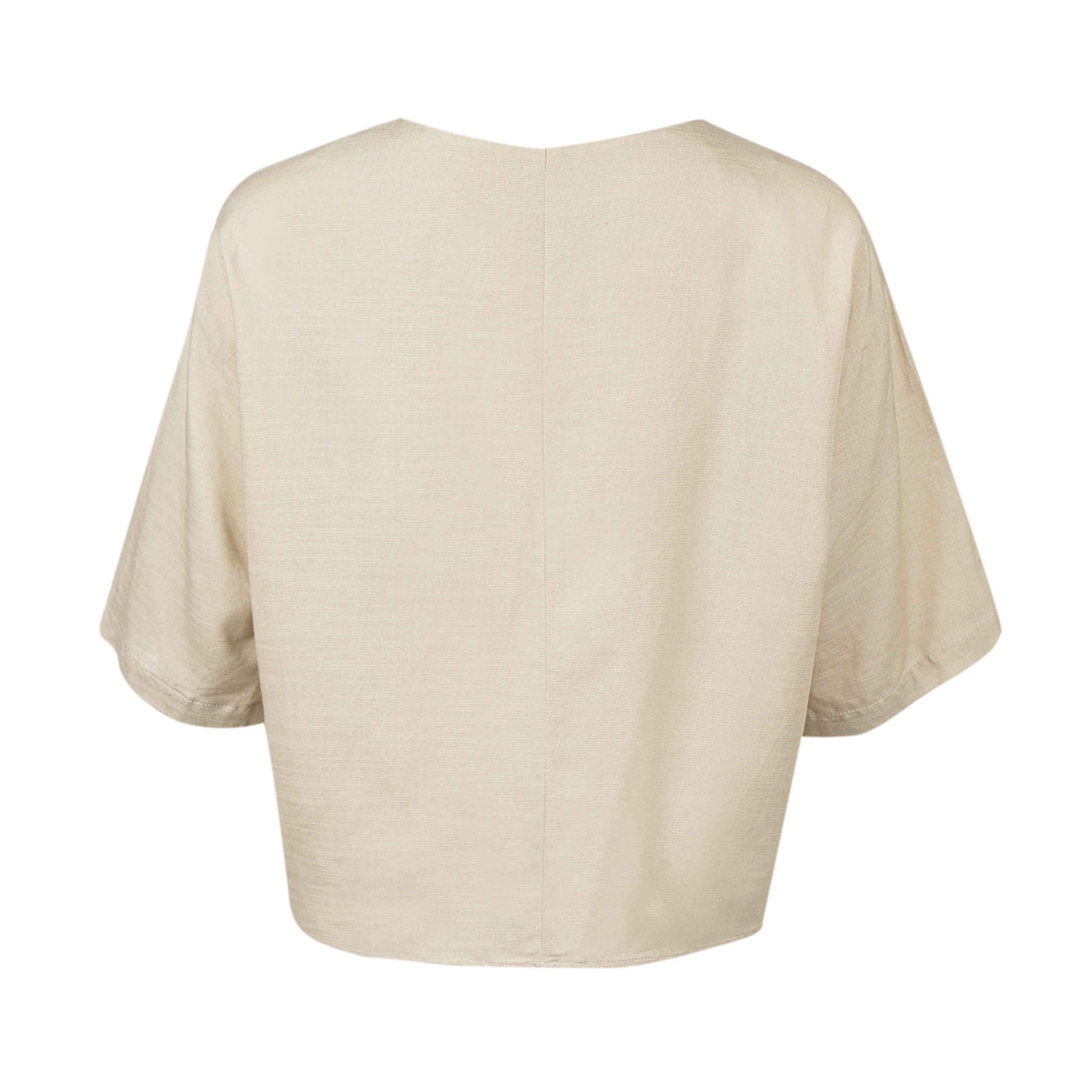 Damesblouse met Driekwartmouwen – Crème Linnen