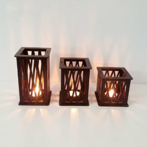 Houten Kandelaar Modern Ontwerp