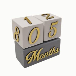 Houten Kubus Bureaukalender – Verstelbare Datum