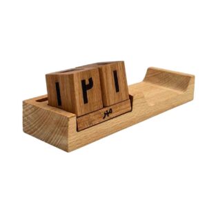 Houten Kubus Bureaukalender – Stijlvolle Organizer