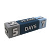 Houten Kubus Bureaukalender – Blauw Bureau-accessoire