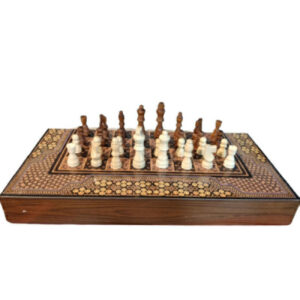 Houten Schaakbord met Inlegwerk