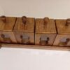 Houten Specerijenrek met 4 Transparante Doosjes