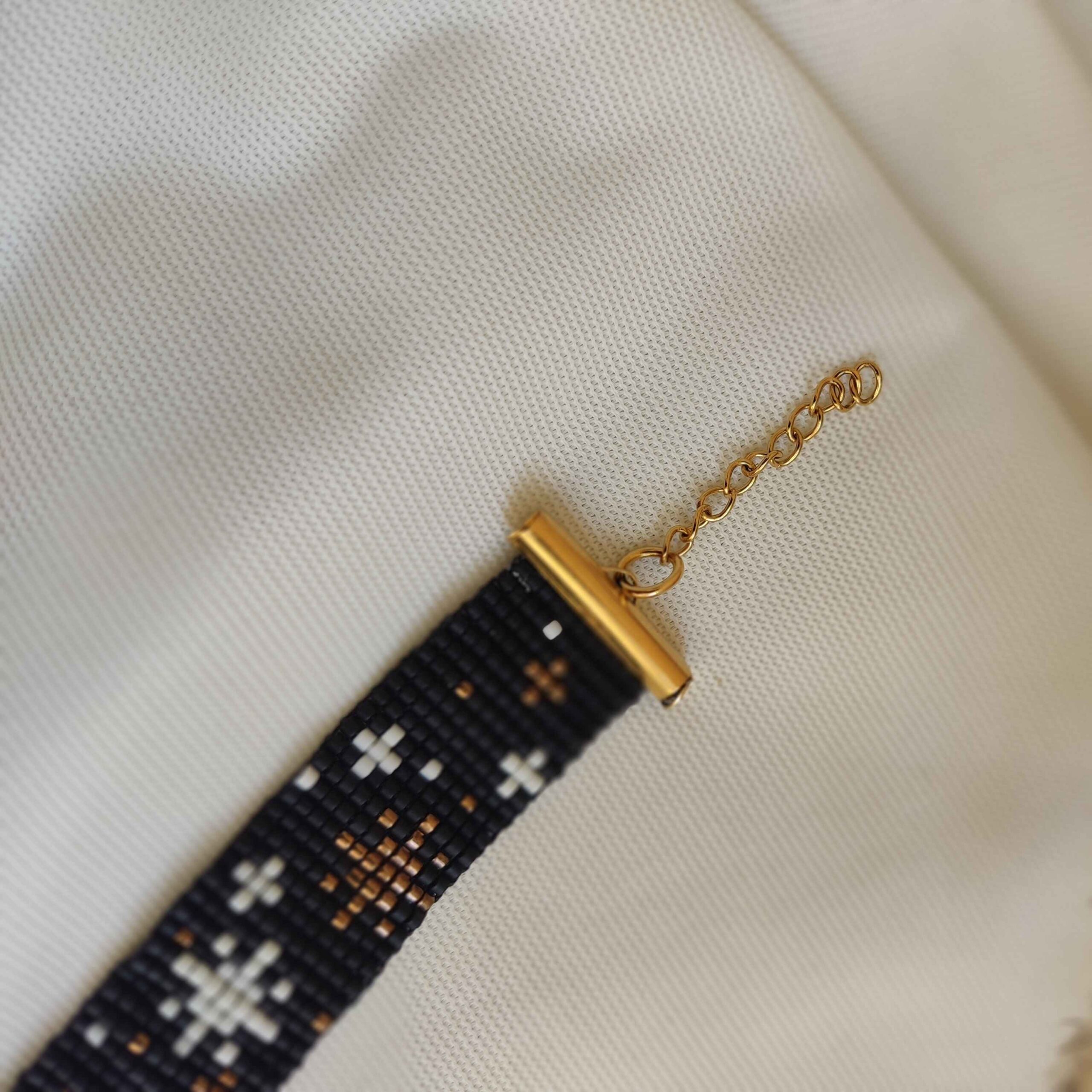 Geweven Stalen Kralenarmband voor Vrouwen – Sterrenpatroon