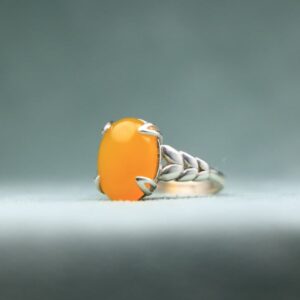 Gele Agaat Sharaf al-Shams Ring – Tarwepatroon
