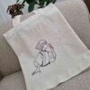 Herbruikbare Beige Canvas Shopper in Crème