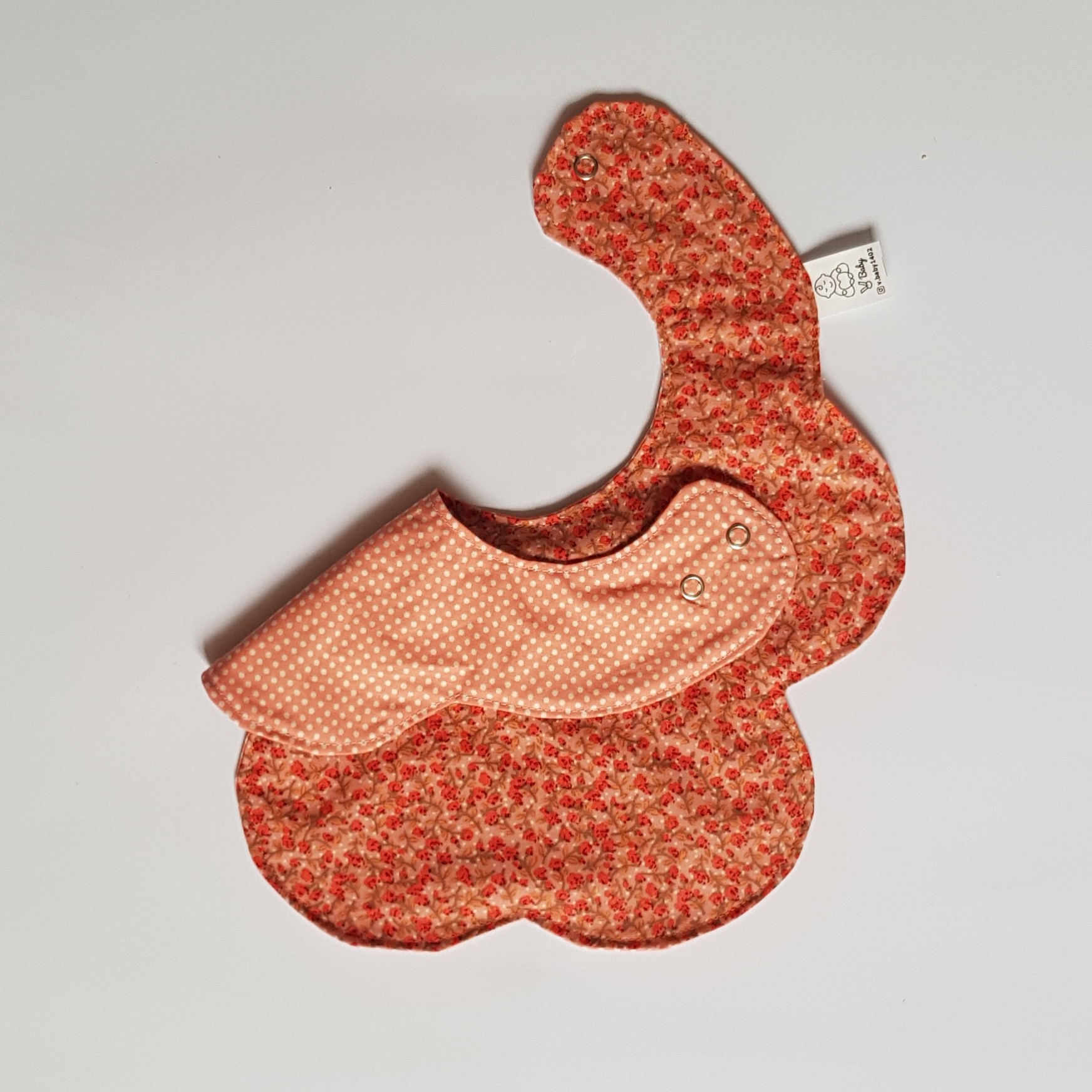 Baby slab – Gewatteerd Comfort Oranje Bloem