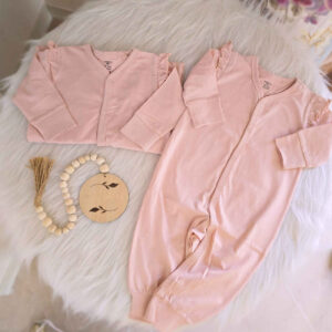 Baby Meisje Jumpsuit – Roze met Roesjes