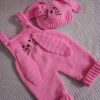 Baby Meisje Jumpsuit Gehaakte Konijn Set