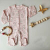 Baby Meisje Jumpsuit – Roze Konijn Patroon