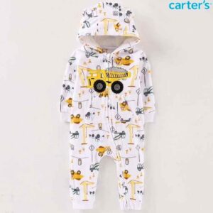 Baby Jumpsuit Lange Mouwen – Wit Katoen