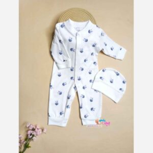 Baby Jumpsuit en Hoed Set – Sail Away Geel
