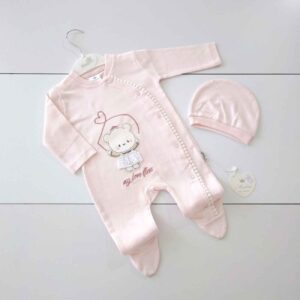 Baby Meisje Jumpsuit Set – Roze Teddy