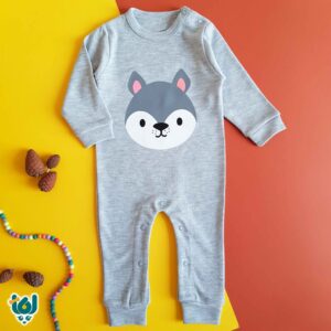 Baby Jumpsuit Lange Mouwen – Wolfie Grijs/Navy