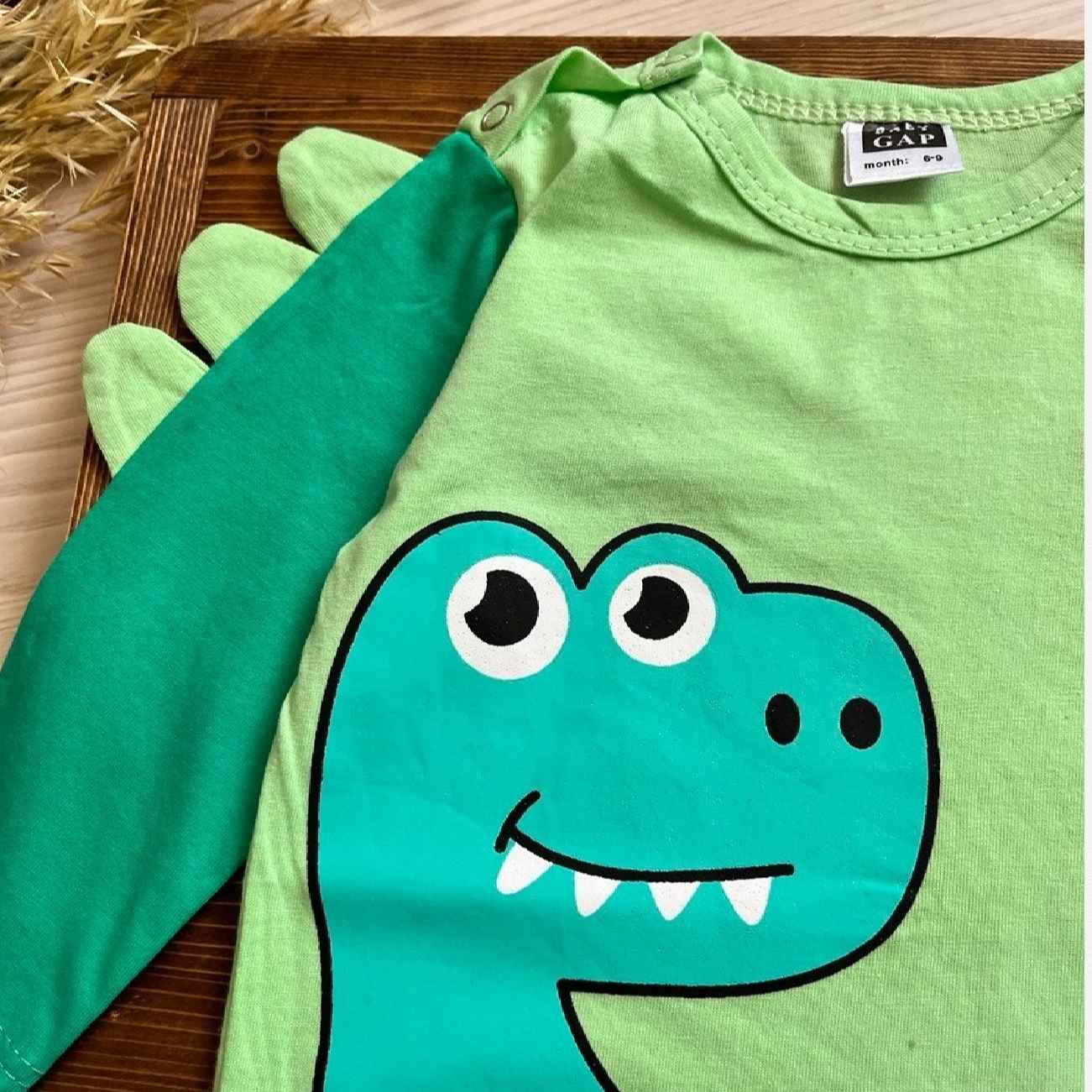 Baby Jumpsuit Lange Mouwen – Dino-Mite Groen
