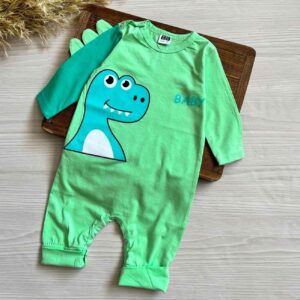 Baby Jumpsuit Lange Mouwen – Dino-Mite Groen