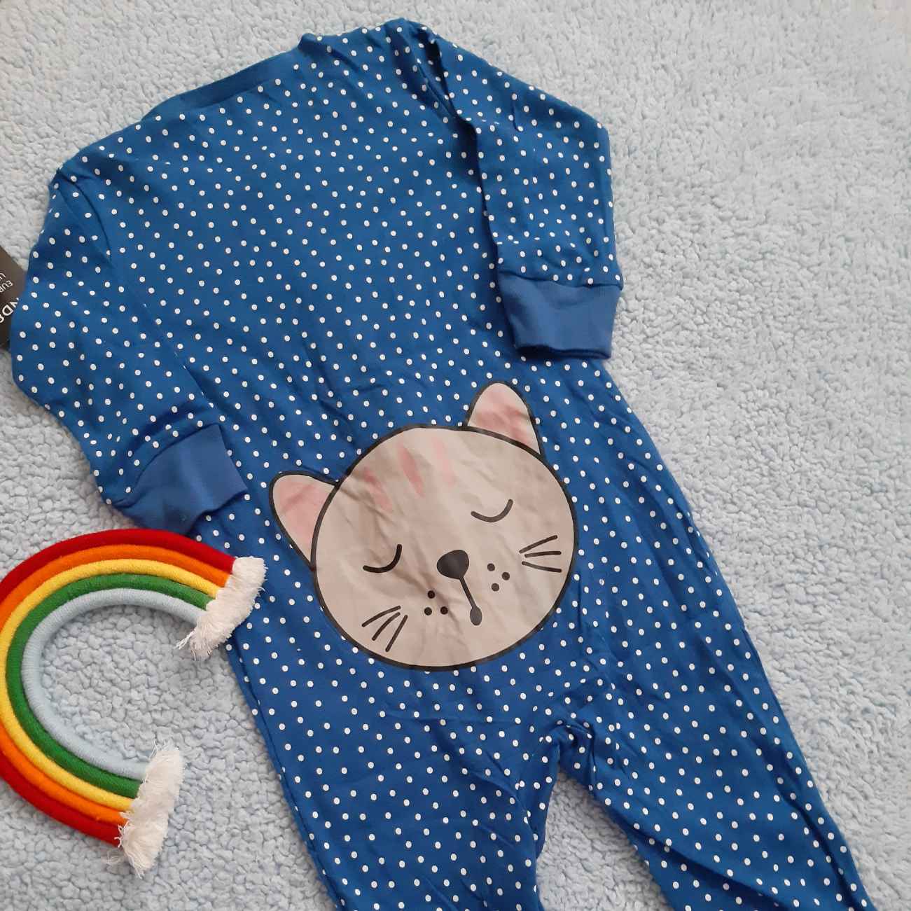 Baby Jumpsuit Lange Mouwen – Dreamy Dots Navy