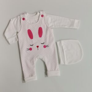 Baby Meisje T-shirt en Jumpsuit – Konijn