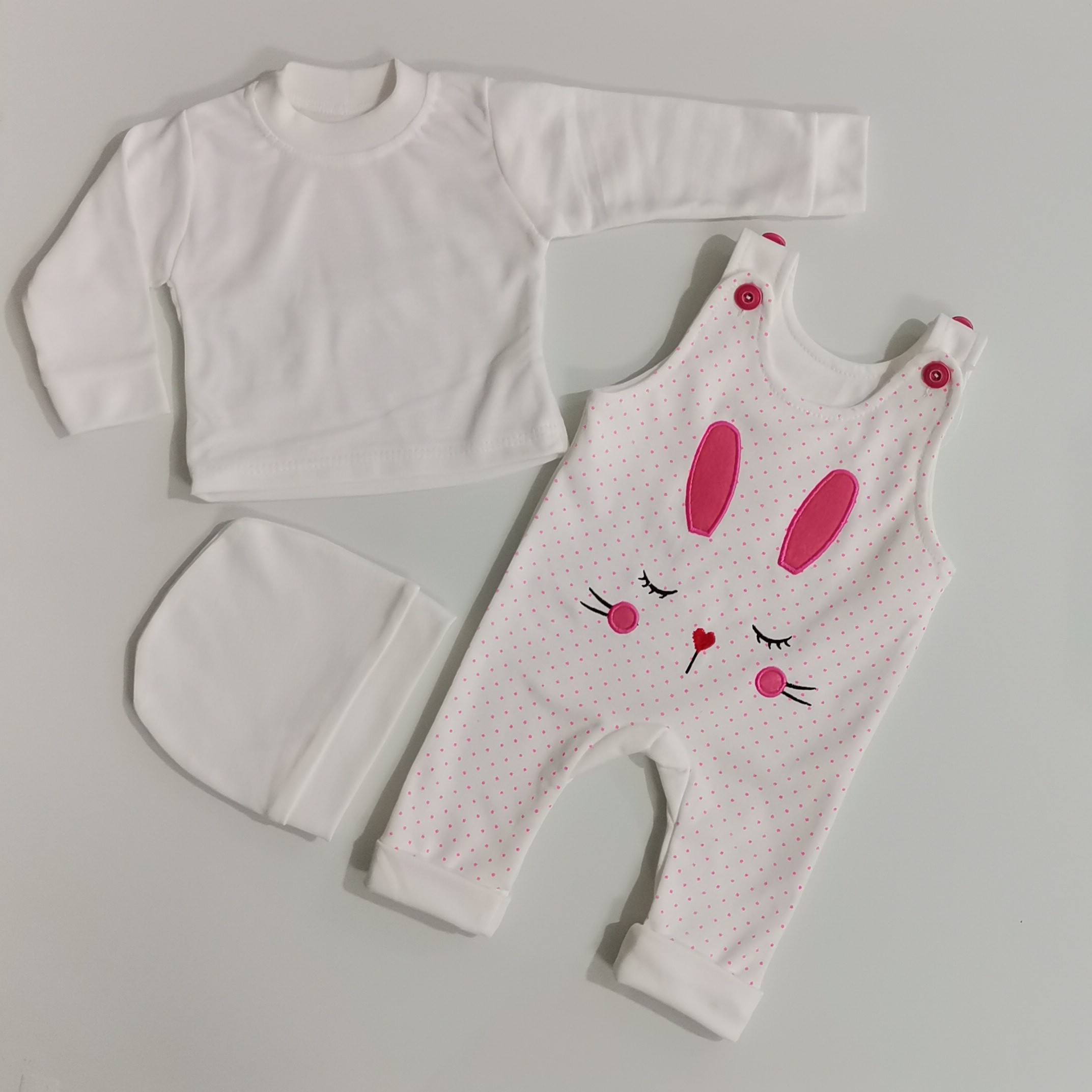 Baby Meisje T-shirt en Jumpsuit – Konijn