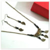 Bronzen Sieradenset – Bohemien Blad & Kralen