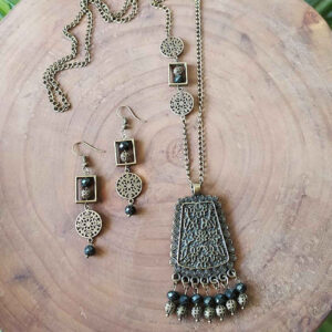 Bronzen Sieradenset – Geometrisch Bohemien