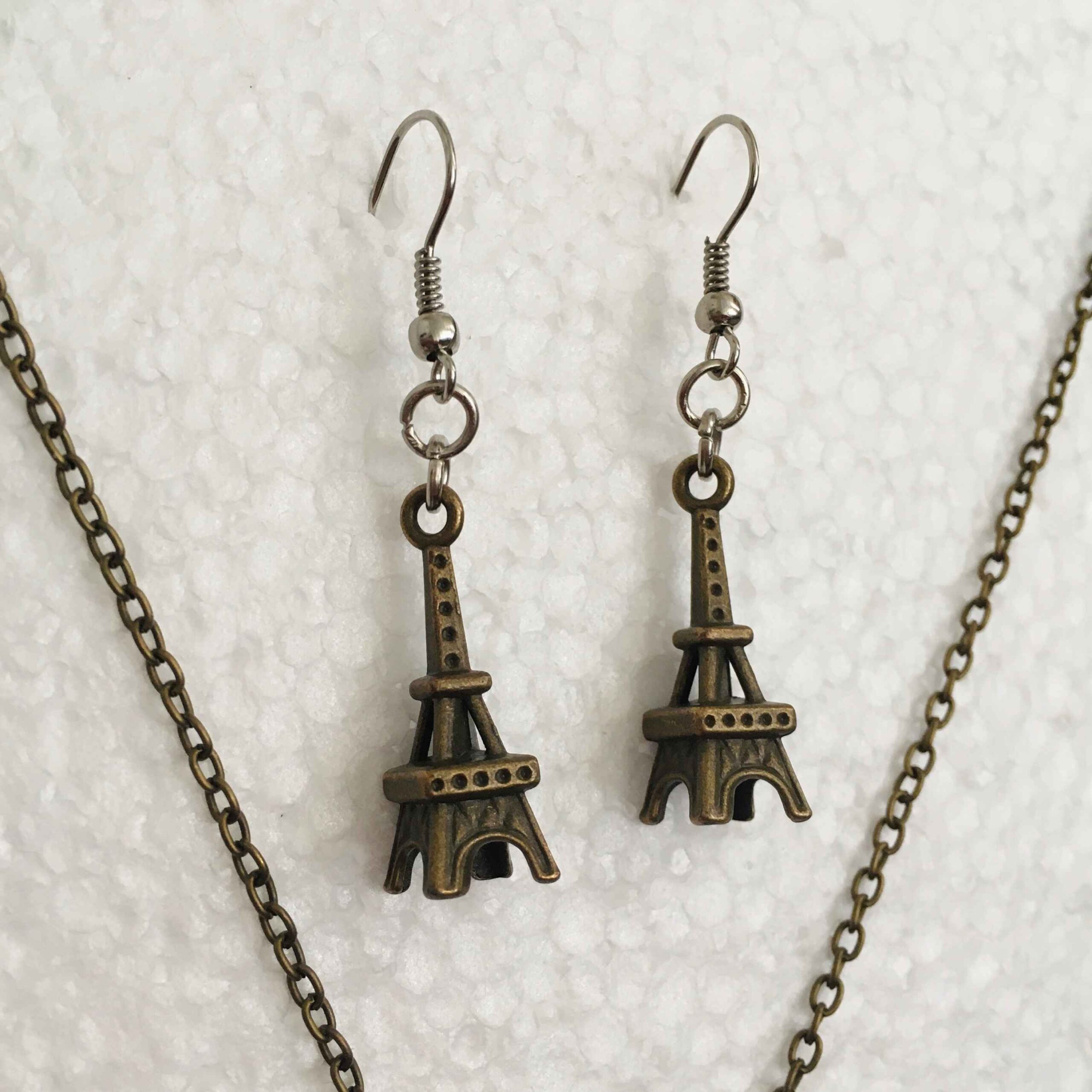 Bronzen Sieradenset – Eiffeltoren Ontwerp