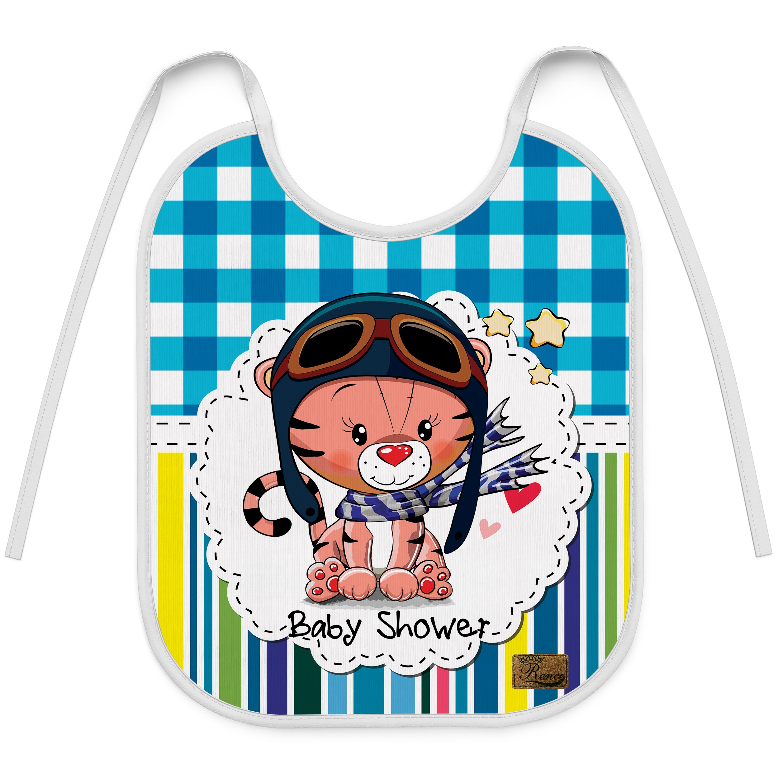 Baby slab cartoon tijgerpiloot Wit