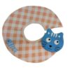 Baby slab charmant geruit met kattenapplicatie