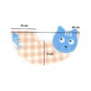 Baby slab charmant geruit met kattenapplicatie