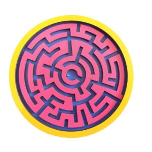 Houten Doolhofpuzzel – Rond Ontwerp voor Kinderen