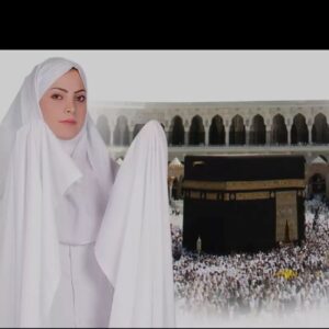 Witte Dames Ihram Kleding – 5-delige Set